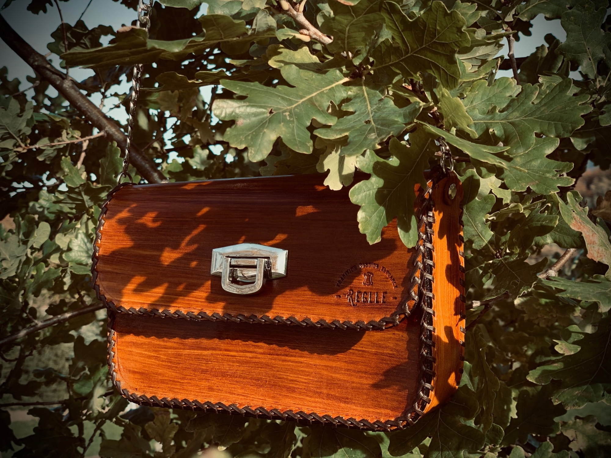 Torebka skórzana - Nomeolvides Brown