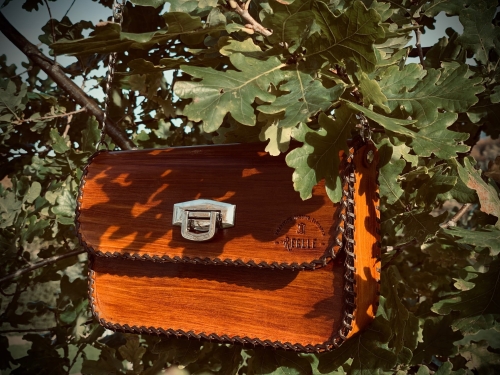 Torebka skórzana - Nomeolvides Brown